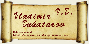 Vladimir Dukatarov vizit kartica